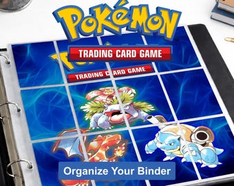 Pokemon Base Set Binder Dividers Printable | Card Divider Tabs PDF | Master Set Binder Organizer Inserts | Instant Download
