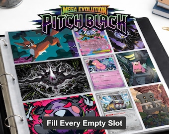 Pokemon Pitch Black Binder Filler Inserts Printable | Set Art Inserts PDF | Master Set Binder Organizer Cards | Instant Download