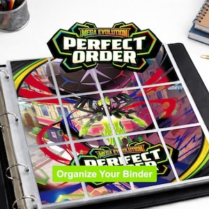 Pokémon Perfect Order Binder Avdelare Utskrivbara | Kortavdelarflikar PDF | Master Set Pärm Organizer Inlägg | Direktnedladdning
