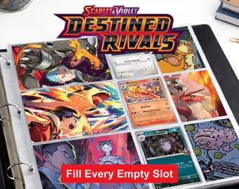 Pokemon Destined Rivals Binder Filler Inserts Printable | Set Art Inserts PDF | Master Set Binder Organizer Cards | Instant Download