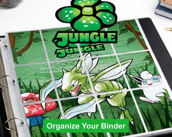 Pokemon Jungle Binder Dividers Printable | Card Divider Tabs PDF | Master Set Binder Organizer Inserts | Instant Download