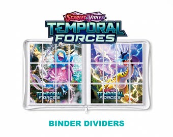 Pokemon Temporal Forces Binder Dividers Printable | Card Divider Tabs PDF | TCG Master Set Binder Organizer Inserts