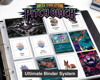 Pokemon Pitch Black Binder Pages Printable | Card Checklist PDF | Master Set | Instant Download