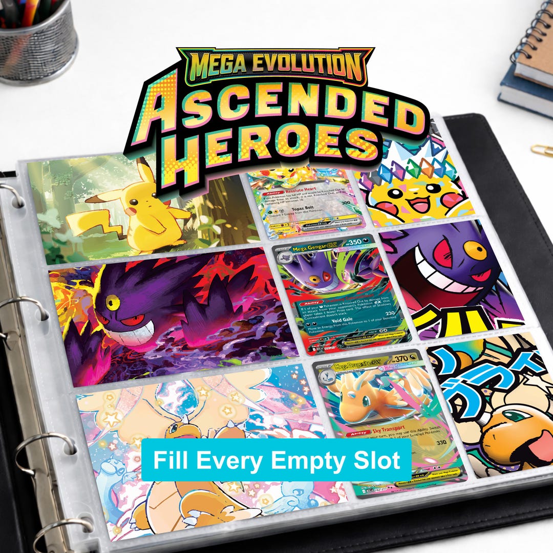 Pokemon Ascended Heroes Binder Filler Inserts Printable | Set Art ...