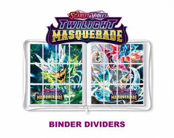 Pokemon Twilight Masquerade Binder Dividers Printable | Card Divider Tabs PDF | TCG Master Set Binder Organizer Inserts