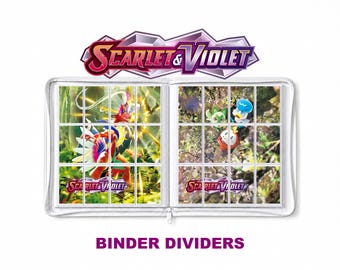 Pokemon Scarlet & Violet Binder Dividers Printable | Card Divider Tabs PDF | TCG Master Set Binder Organizer Inserts