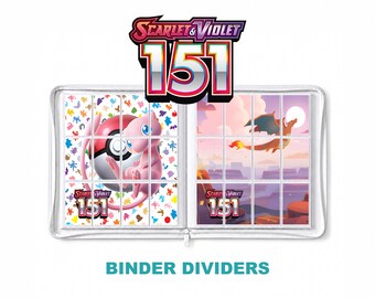 Pokemon 151 Binder Dividers Printable | Card Divider Tabs PDF | TCG Master Set Binder Organizer Inserts