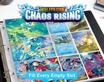 Pokemon Chaos Rising Binder Filler Inserts Printable | Set Art Inserts PDF | Master Set Binder Organizer Cards | Instant Download