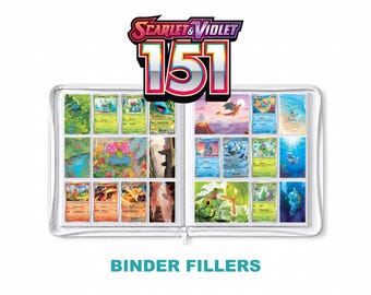 Pokemon 151 Binder Filler Inserts Printable | Set Art Inserts PDF | TCG Master Set Binder Organizer Inserts