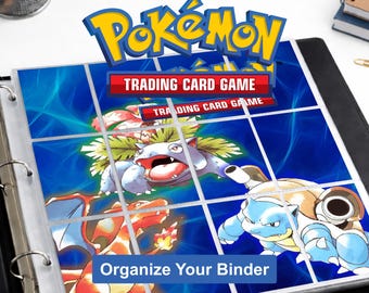 Pokemon Base Set Binder Dividers Printable | Card Divider Tabs PDF | Master Set Binder Organizer Inserts | Instant Download