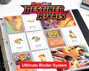 Pokemon Destined Rivals Binder Pages Printable | Card Checklist PDF | Master Set | Instant Download