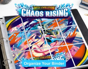 Pokemon Chaos Rising Binder Dividers Printable | Card Divider Tabs PDF | Master Set Binder Organizer Inserts | Instant Download