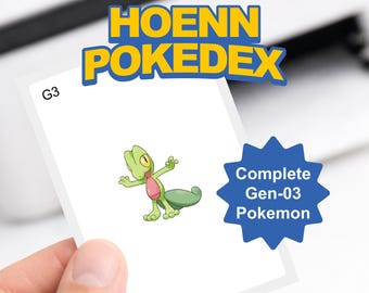 Pokemon Hoenn Pokedex Binder Pages Printable | English Edition | Gen 3 Card Placeholders PDF | Binder Inserts