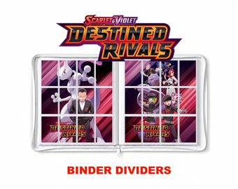 Pokemon Destined Rivals Binder Dividers Printable | Card Divider Tabs PDF | TCG Master Set Binder Organizer Inserts