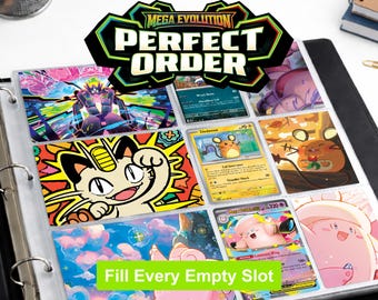 Pokemon Perfect Order Binder Filler Inserts Printable | Set Art Inserts PDF | Master Set Binder Organizer Cards | Instant Download