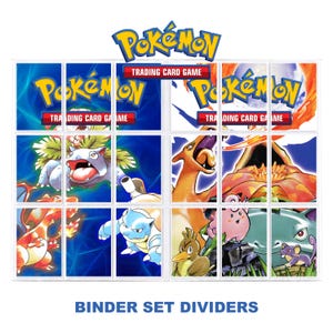 May include: A set of Pokémon Trading Card Game binder dividers featuring various character illustrations including Venusaur, Charizard, Blastoise, Jigglypuff, and Psyduck. The dividers display the Pokémon Trading Card Game logo and text.