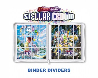 Pokemon Stellar Crown Binder Dividers Printable | Card Divider Tabs PDF | TCG Master Set Binder Organizer Inserts