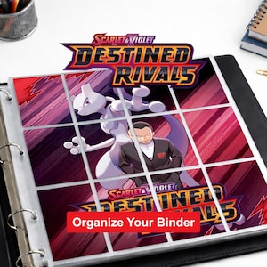 Pokémon Destined Rivals Pärmavdelare Utskrivbara | Kortavdelarflikar PDF | Master Set Pärmorganiserare Inlägg | Direktnedladdning