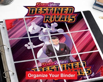 Pokemon Destined Rivals Binder Dividers Printable | Card Divider Tabs PDF | Master Set Binder Organizer Inserts | Instant Download