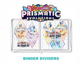Pokemon Prismatic Evolutions Binder Dividers Printable | Card Divider Tabs PDF | TCG Master Set Binder Organizer Inserts
