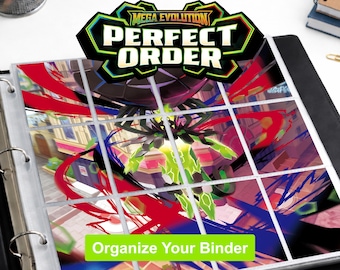 Pokemon Perfect Order Binder Dividers Printable | Card Divider Tabs PDF | Master Set Binder Organizer Inserts | Instant Download