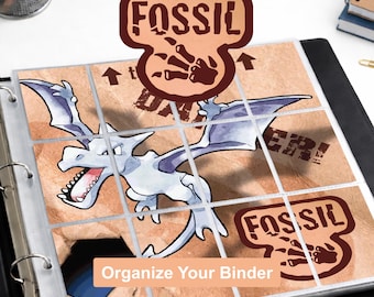 Pokemon Fossil Binder Dividers Printable | Card Divider Tabs PDF | Master Set Binder Organizer Inserts | Instant Download