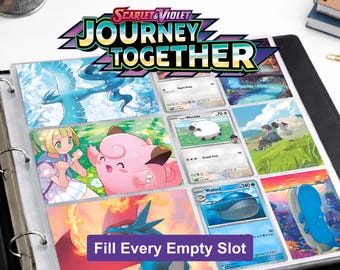 Pokemon Journey Together Binder Filler Inserts Printable | Set Art Inserts PDF | Master Set Binder Organizer Cards | Instant Download