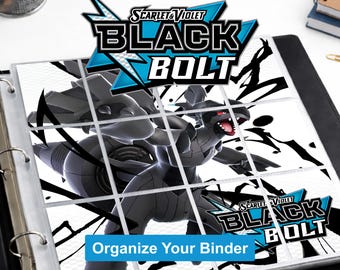 Pokemon Black Bolt Binder Dividers Printable | Card Divider Tabs PDF | Master Set Binder Organizer Inserts | Instant Download