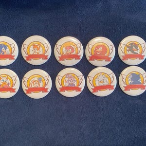 Sonic Emblem Button Badges