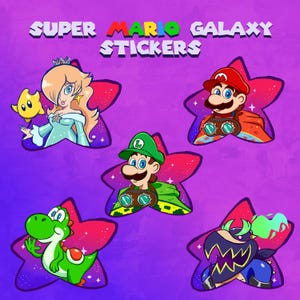 Super Mario Galaxy Inspired Stickers (Now Includes Fox McCloud!)