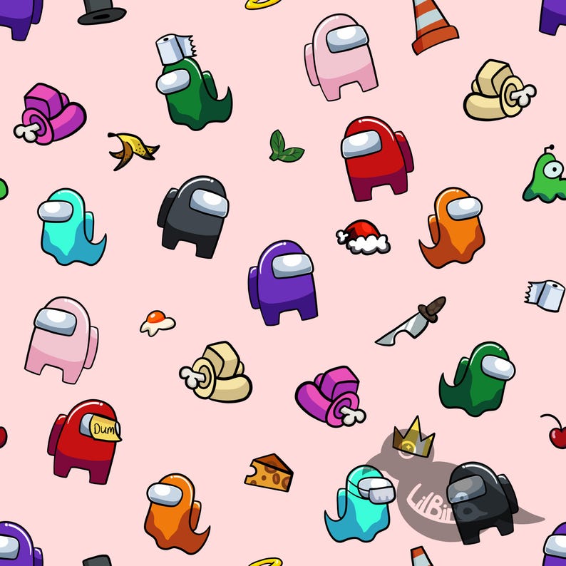 Among Us Seamless Pattern - Etsy