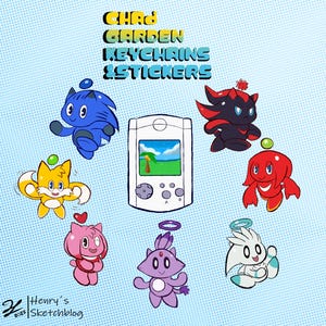 Sonic Chao Garden VMU Keychains
