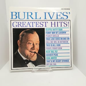 Burl Ives, Greatest Hits, Country, Folk, 33, LP, Vinyl Record, Vintage