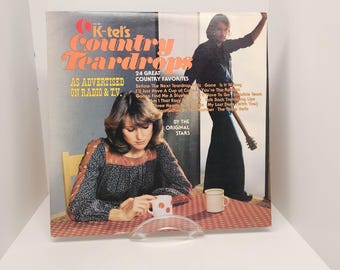 K-Tel, Country Teardrops, Country, Folk, Vinyl Record, Vintage