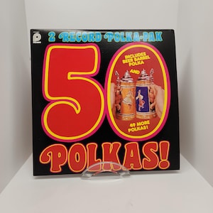 50 Polkas, 2 Record Set, 33, LP, Vinyl Record, Vintage