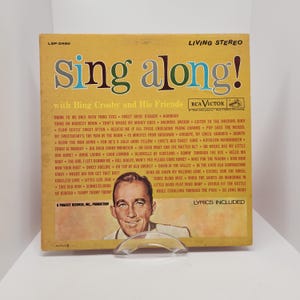 Bing Crosby, Sing Along, Vinyl Record, Vintage