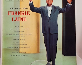 Frankie Laine, With All My Heart, Slight Scratch-Still Works, Vinyl Record, (1955), Vintage