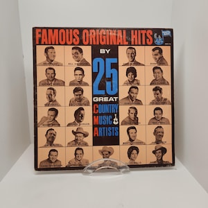25 Great Country Artists, Marty Robbins, Kitty Welles, Eddie Arnold, Hank Willams, Country, Folk, 33, LP, Vinyl Record, Vintage