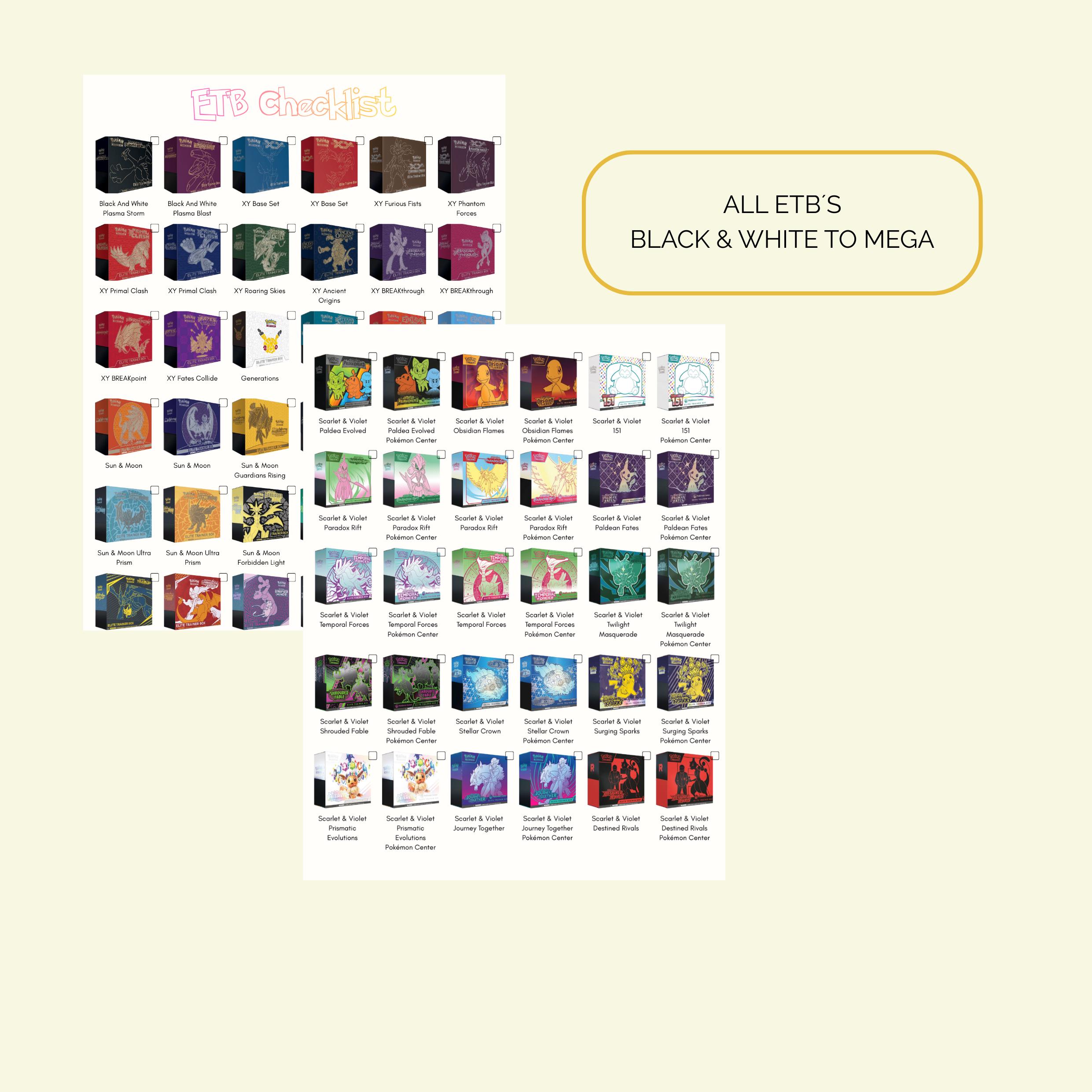 Pokmon Elite Trainer Box (ETB) Checklist  Complete ETB List | Digital  Download. Updated 14.05.26 - Etsy