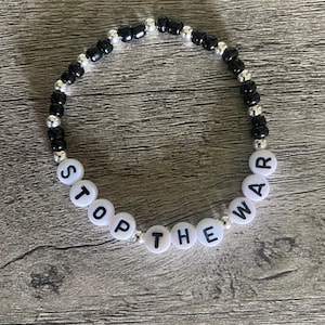 Stop The War Bracelet, Activist Bracelet, Free Speech, Eat The Rich, Political Corruption, Political Statement, Anti Facisim, No Kings