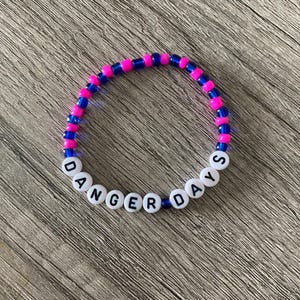 My Chemical Romance Danger Days Killjoy Bracelet, MCR, Beaded Friendship Bracelet, The Black Parade, Three Cheers for Sweet Revenge, Nanana