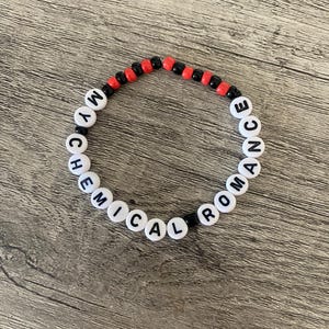 My Chemical Romance Bracelet, Three Cheers for Sweet Revenge, mcr, Emo Beaded Friendship Bracelet, Millennial Emo, It Was Never a Phase