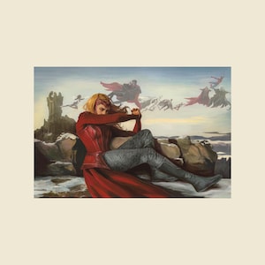 Scarlet Witch Fallen Angel Painting - Archival Matte Giclée Art Print, Wanda Maximoff Collectable