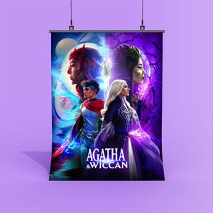 Agatha All Along Poster - Wiccan, Agathario, Vision, Wanda Art Print (2025), Wall Art, Movie Poster, Home Decor, Perfect Gift