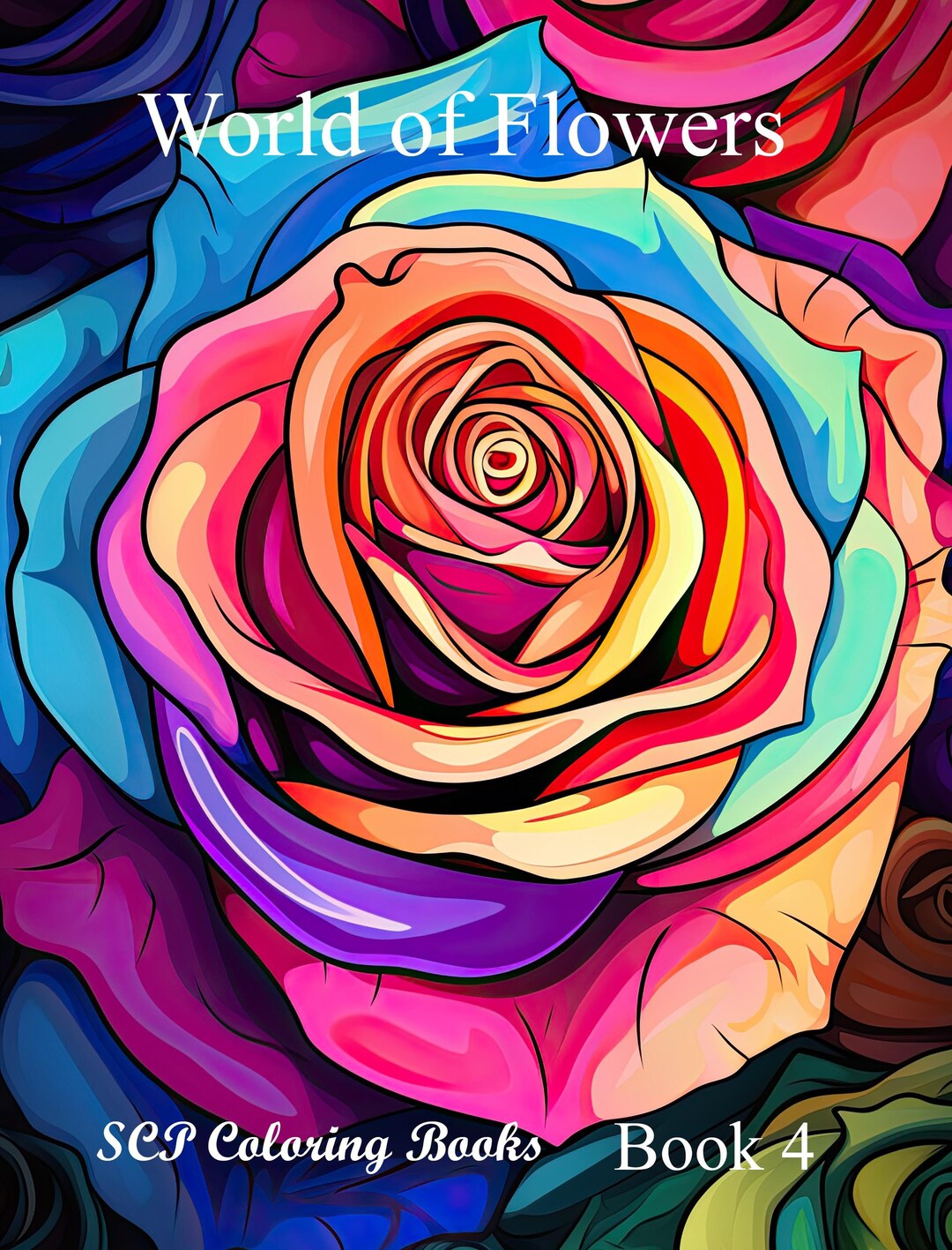 World of Flowers Coloring Book - Book 4 - Etsy