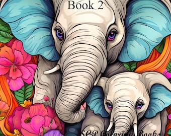 World of Elephants Coloring Book - Book 2