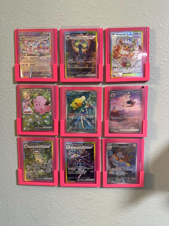 Trading Card Wall Display Mount: for Pokemon, MTG, Baseball Cards - Etsy