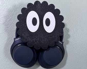 Soot Sprite Headphone Hook: Wall Mount Desk Decor, Fan Art Holder