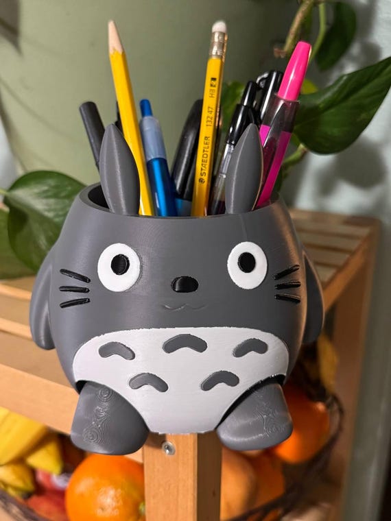 Totoro Pencil Holder Desk Organizer, Anime Planter Pot, Office Home Decor