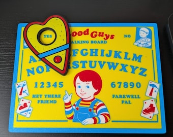 Good Guys Ouija Board - 3D Printed Chucky Horror Art Slasher Halloween Decoration Home Decor Ghost Paranormal Spooky Spirit Witchcraft